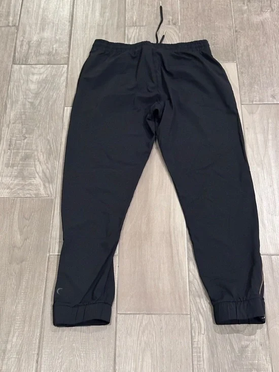Zyia Women’s Black Drawstring Joggers Size Large Rose Gold Zipper detail at hem - Picture 3 of 6
